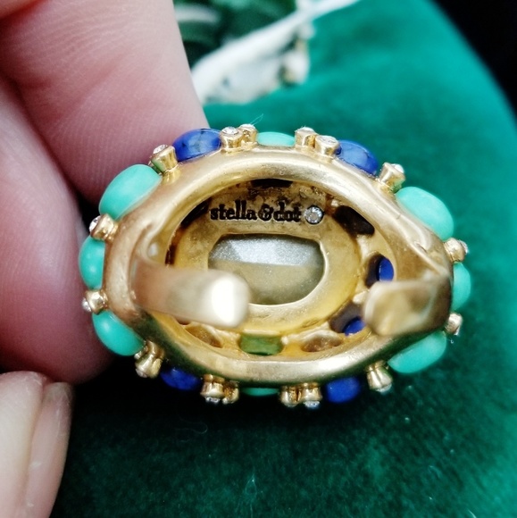 Stella&Dot Sky Blue Crystal•Cobalt•Turquoise Ring - Picture 7 of 7